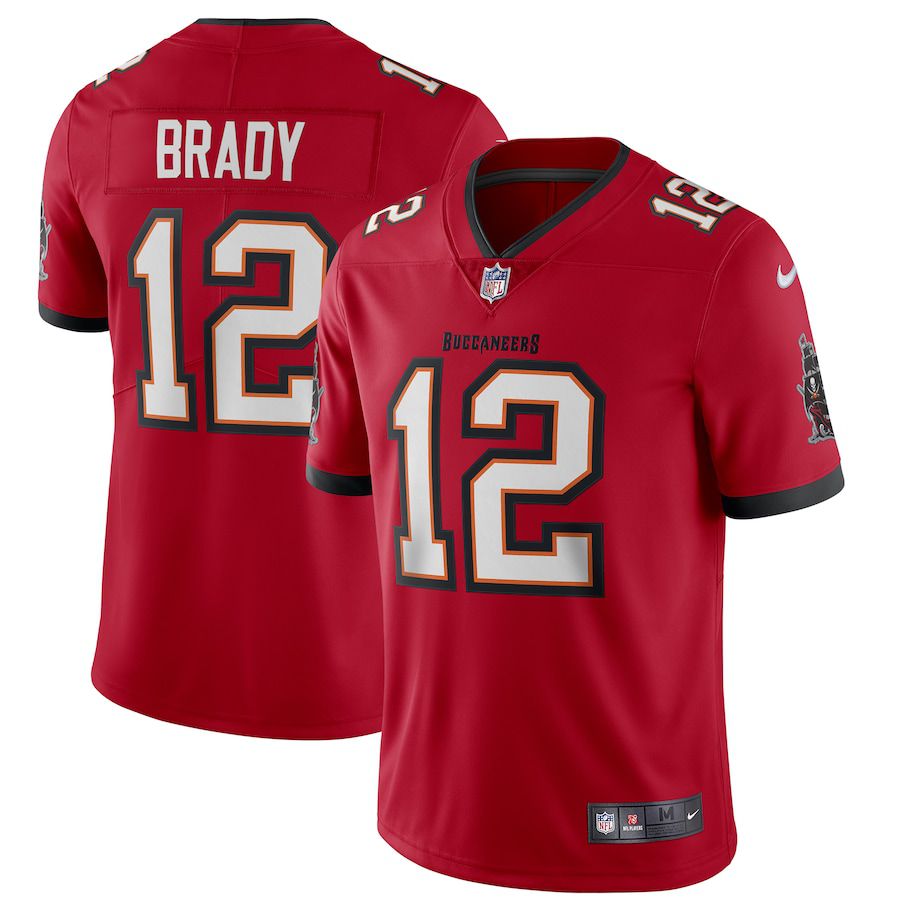 Men Tampa Bay Buccaneers #12 Tom Brady Nike Red Vapor Limited NFL Jersey